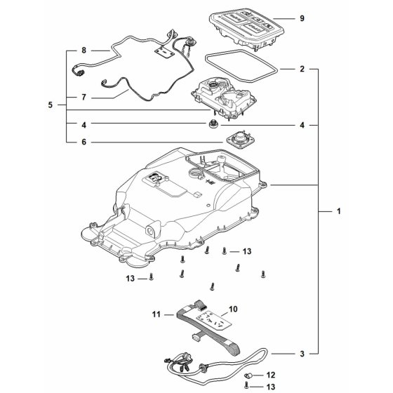 Upper Housing Assembly for Stihl iMOW 3.0 EVO Mower