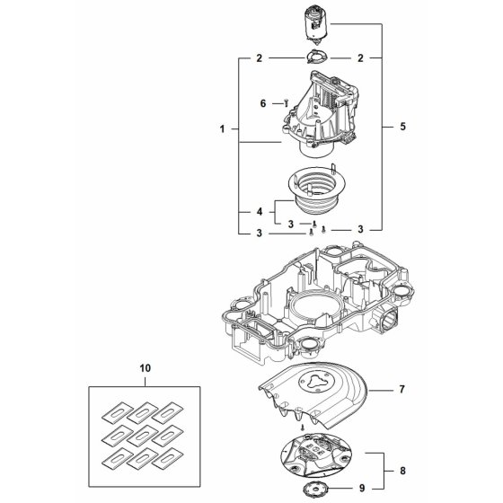 Mowing Deck, Height Adjustment Assembly for Stihl iMOW 4.0 EVO Mower