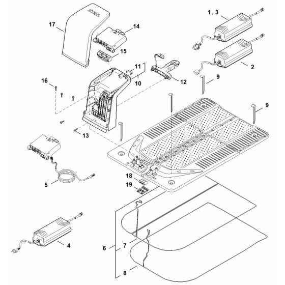 Docking Station Assembly for Stihl iMOW 4.0 EVO Mower