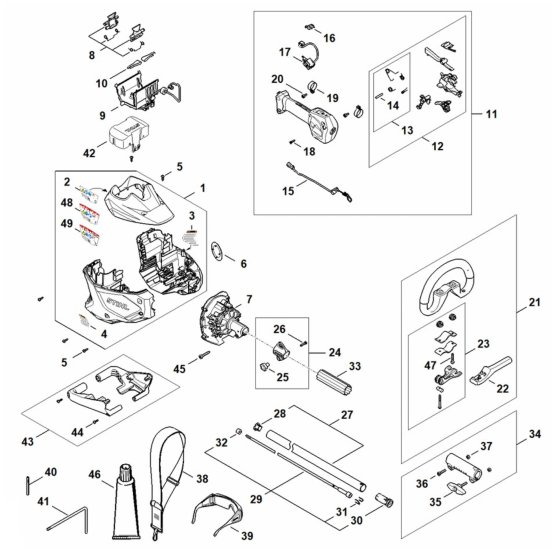 Complete Assembly for Stihl KMA 120 R KombiEngine