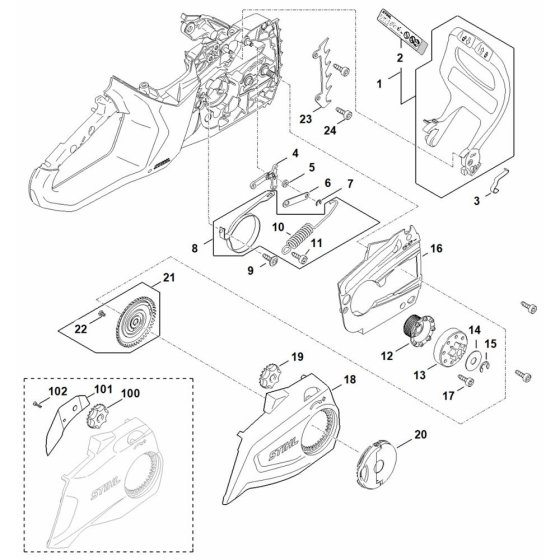Stihl MSA220 C-B Chainsaw Parts