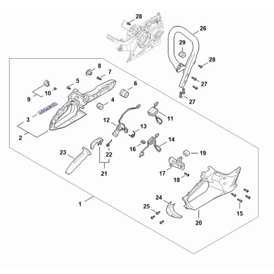 Handle Housing Assembly for Stihl MSA 300 R Chainsaw
