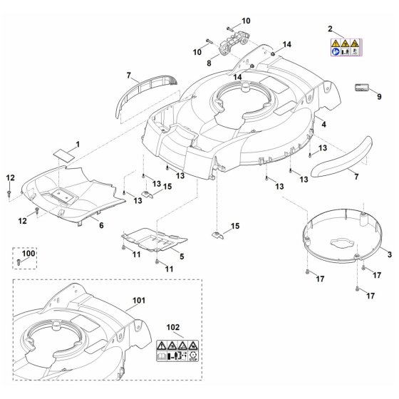 Housing Assembly for Stihl RM 4.0 RT Mower