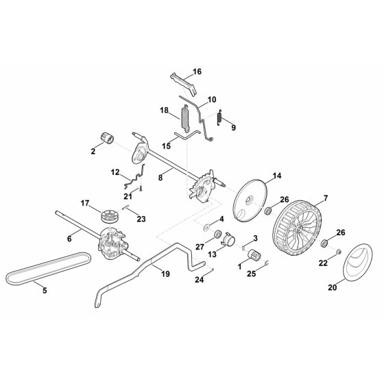 Rear Axle Housing Assembly for Stihl RMA 448 T Mower