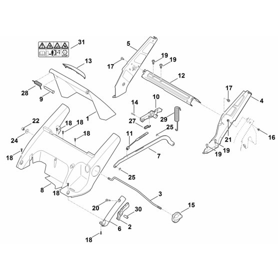 Frame Assembly for Stihl RM 545 VM Mower