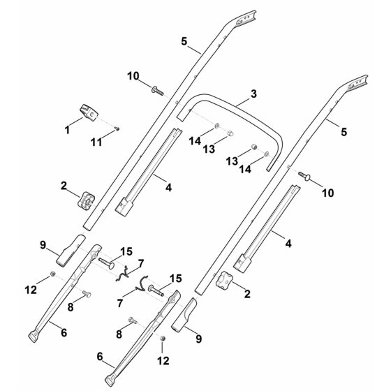 Handle Assembly (Lower Part) for Stihl RM 545 VR Mower