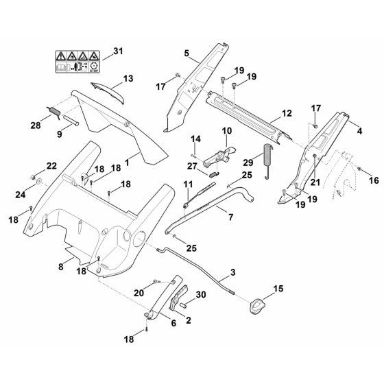 Frame Assembly for Stihl RM 545 VR Mower