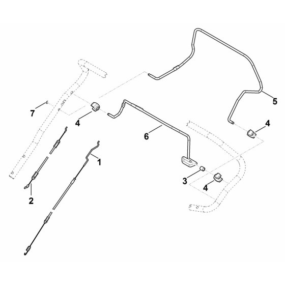 Handle Assembly (Upper Part) for Stihl RM 650 T Mower