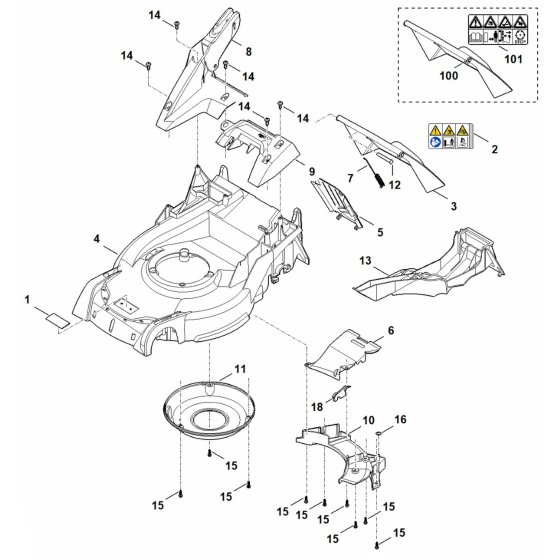 Housing Assembly for Stihl RM 650 T Mower