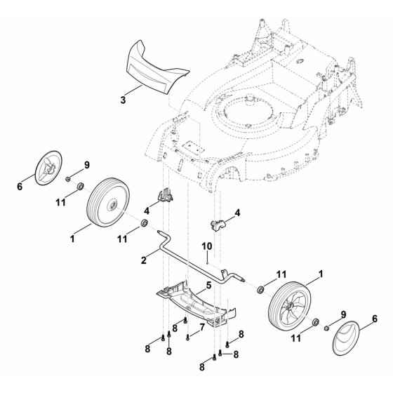 Front Axle Cover Housing Assembly for Stihl RM 655 VS Mower