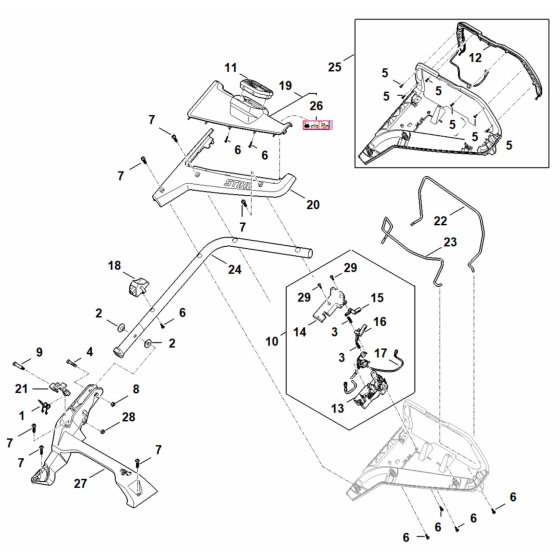 Handle Assembly for Stihl RMA 453.3 PV Mower