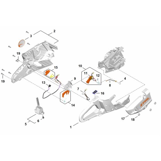 Handle Housing Assembly for Stihl TSA 350 Disc Cutter