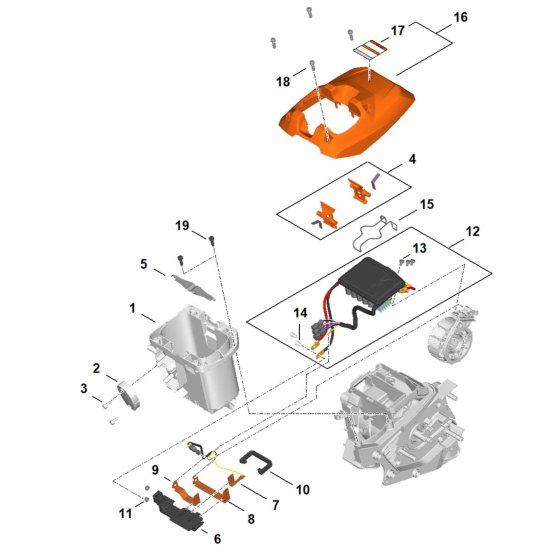 Electronic Module Assembly for Stihl TSA 350 Disc Cutter