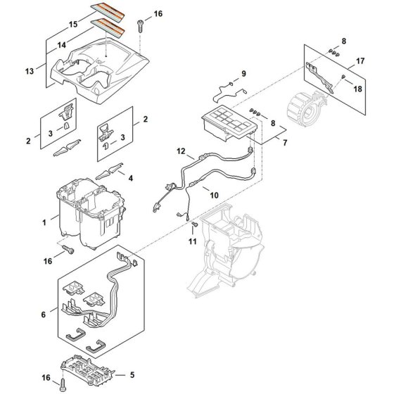 Electronic Module Assembly for Stihl TSA500 Disc Cutter