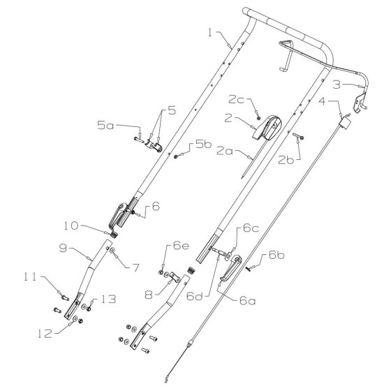 Handle Assembly for Morrison Mower