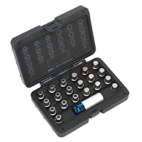 Locking Wheel Nut Key Set 21pc - BMW & Mini Sealey Part No. SX209