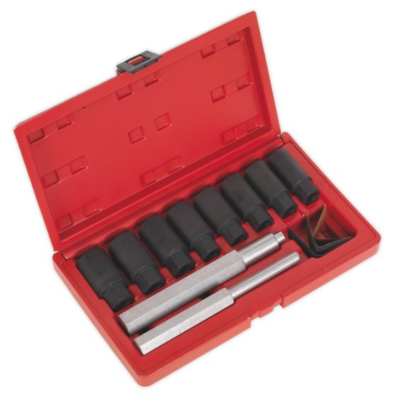Locking Wheel Nut Removal Set 10pc Sealey Part No. SX272