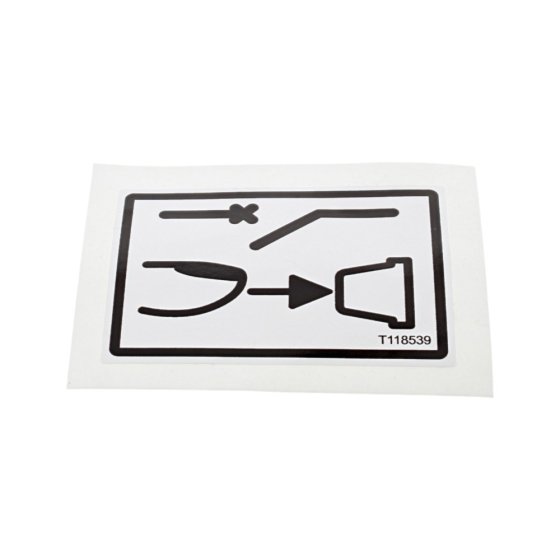 Decal Press To Reset for Terex TA3H, TA3SH, TA6S Dumpers - OEM No. T118539