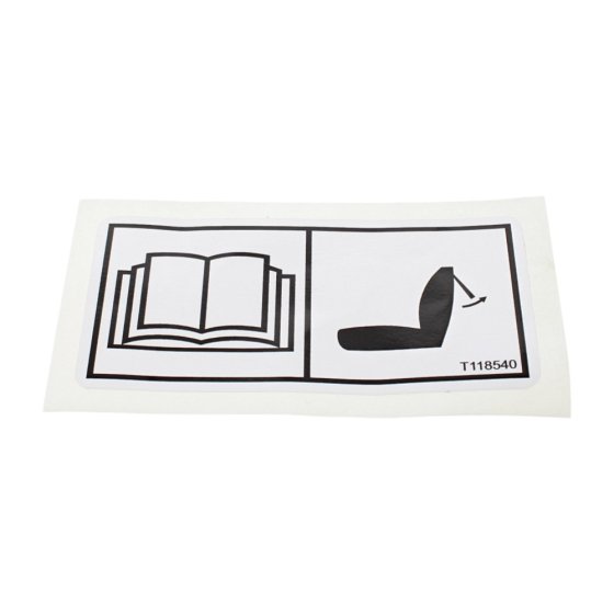 Decal Manual Location for Terex TA3H, TA3SH & TA3.5SH Dumpers - OEM No. T118540