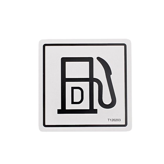 Decal Diesel Oil for Terex TA3, TA3S, TA3H Dumpers - OEM No. T120203