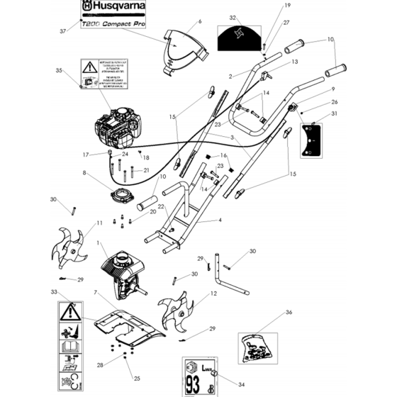 Husqvarna T200 Assembly