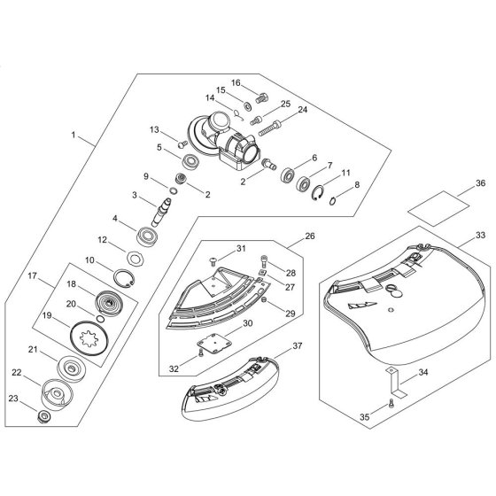 Gear Case & Shield for T302TS