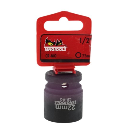 Teng 22mm Impact Socket - 6-point Hexagon Design and a 1/2in Drive