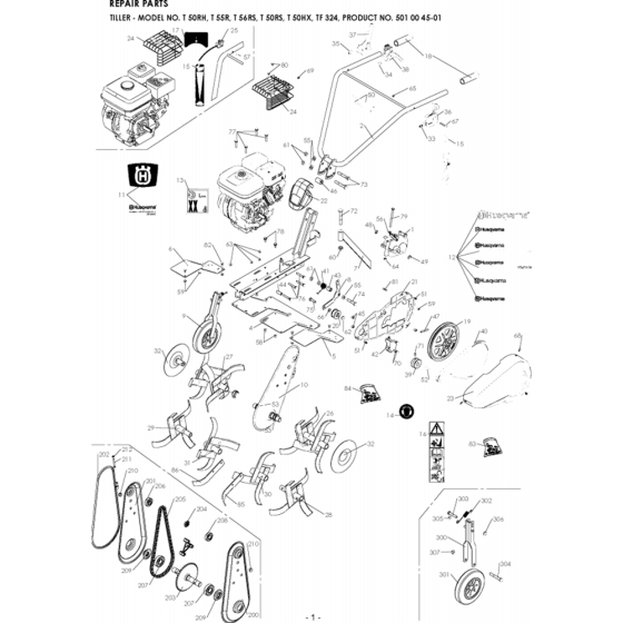 Husqvarna TF 324 Assembly