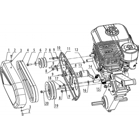 Belt Assembly for Husqvarna TF 338