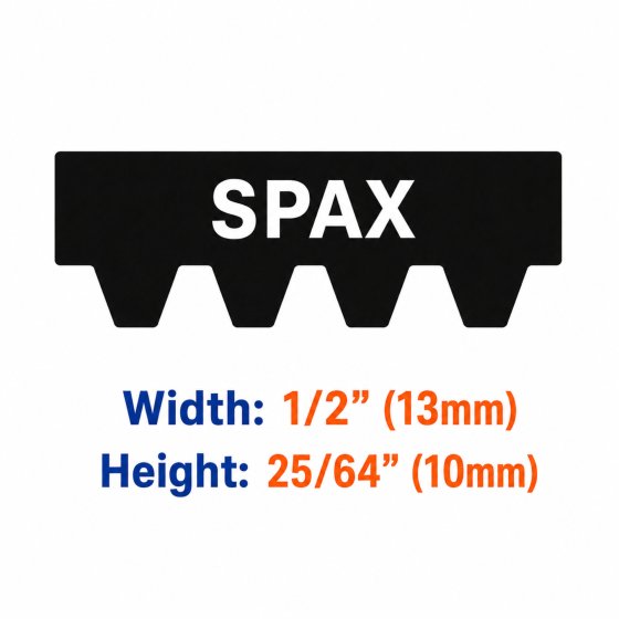 SPAX Toothed Rubber V-Belts