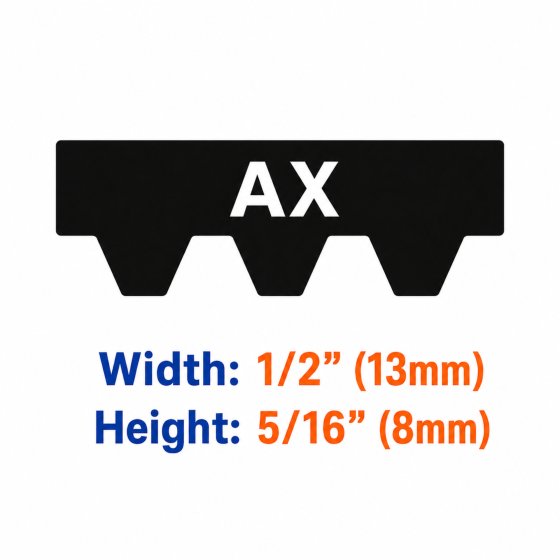 "AX" Toothed Rubber V-Belts