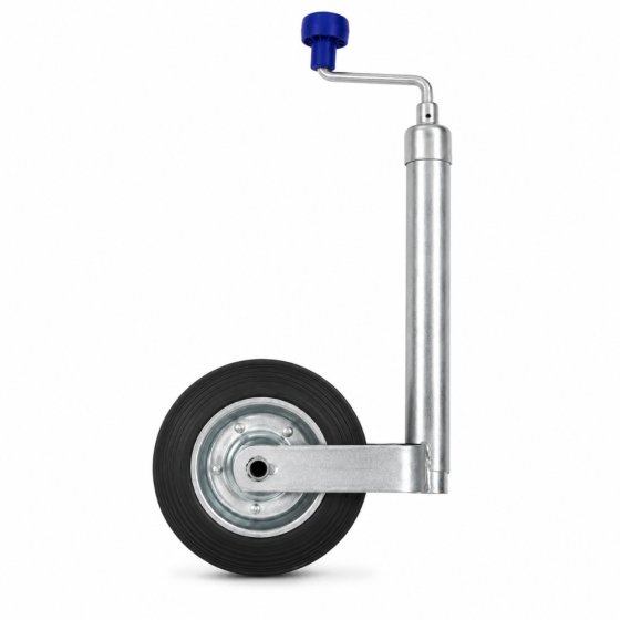 42mm Jockey Wheel, Smooth Tube, 100kg, 200mm Steel Wheel - Maypole