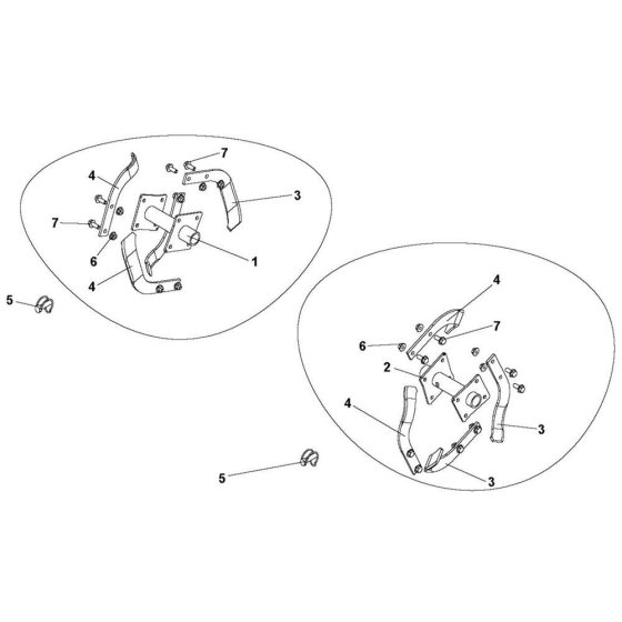 Tine Assembly for Husqvarna TR 348