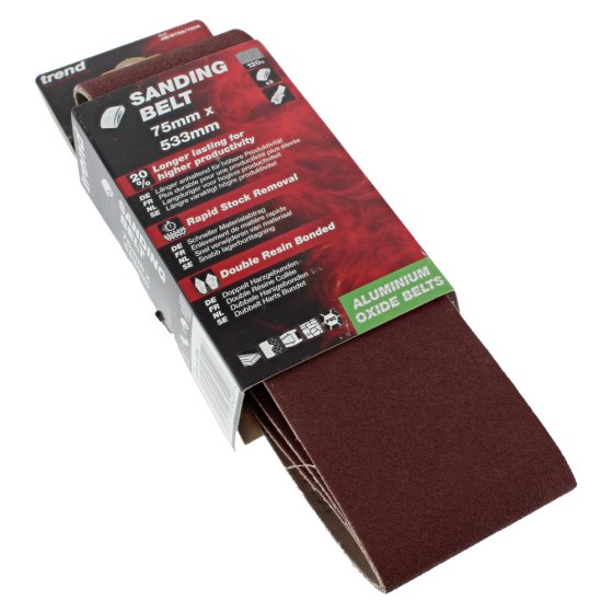 Sanding Belt 75 x 533mm 120G (Pack 3)