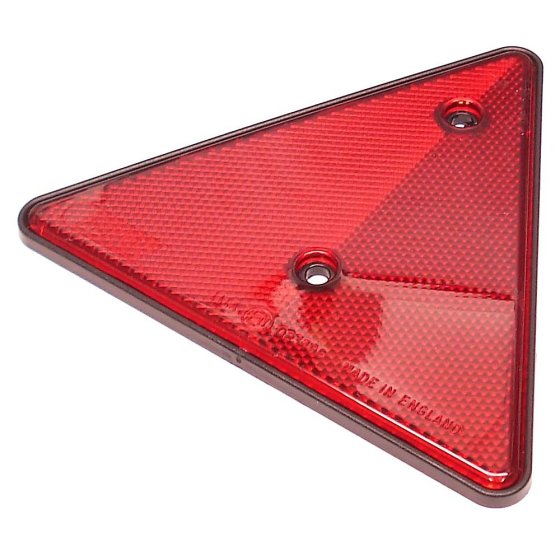 Red Triangle Reflector 140mm for Tractors and Site Equipment