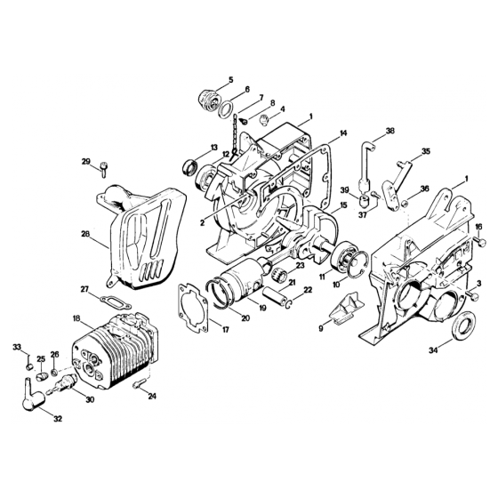 Stihl TS50 Crankcase Cylinder