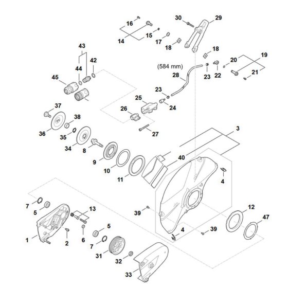 Support Assembly for Stihl TS 710i