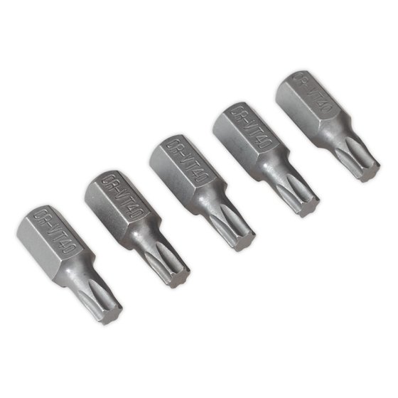 TRX-Star T40 Bit Short Pack of 5 Sealey Part No. TX40S5