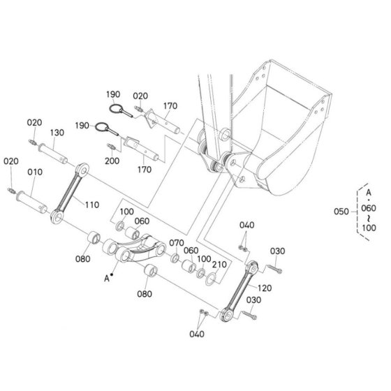 Dipper Arm/Bucket Link Assembly