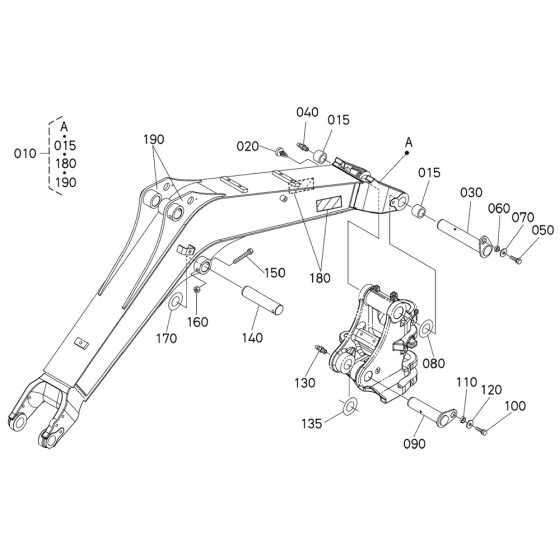 Boom Assembly for Kubota U25S