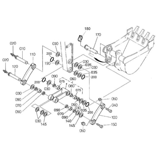 Dipper Arm/Bucket Link Assembly