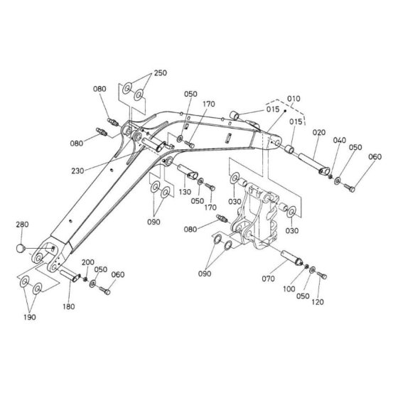 Boom Assembly for Kubota U50-3a