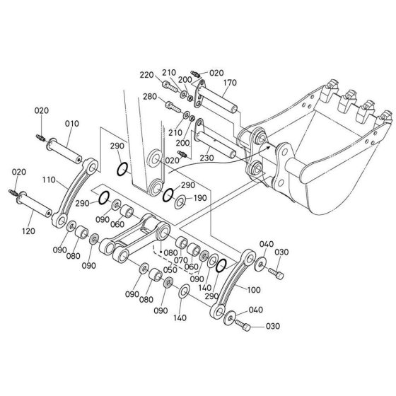 Dipper Arm/Bucket Link Assembly
