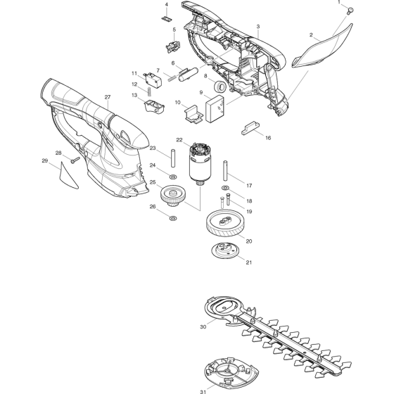 Makita UH200DZ Assembly