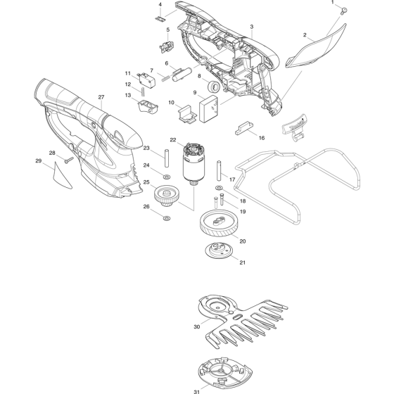 Makita UM164DW Assembly