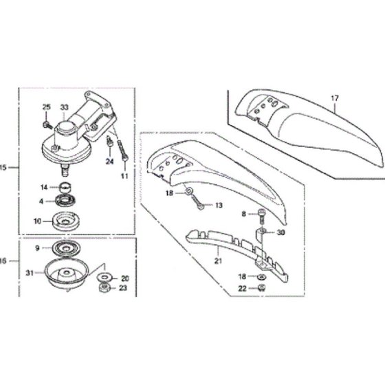 Gear Case & Guard for Honda UMK435UE