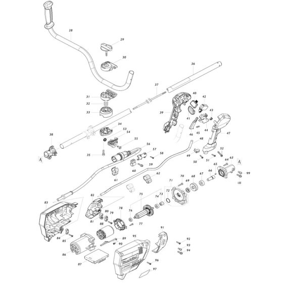 Makita UR101C Trimmer Assembly