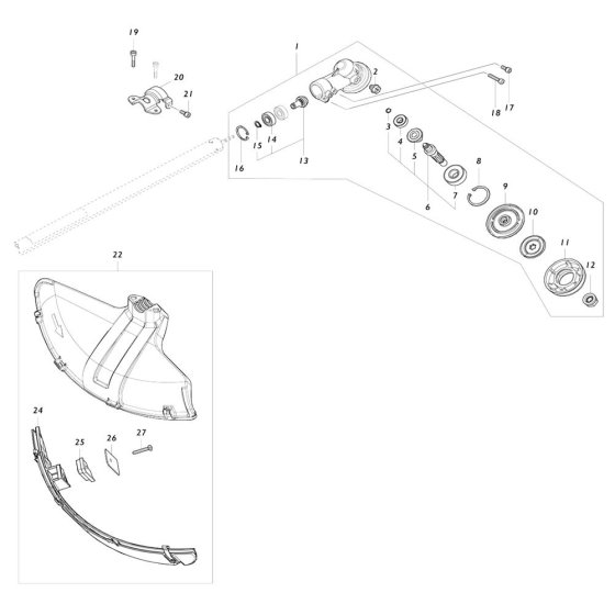 Shield Assembly for Makita UR201C