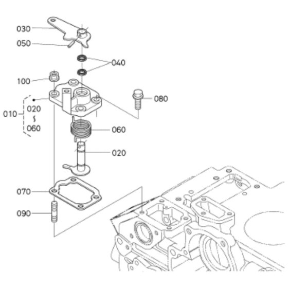 Engine Stop Lever Assembly for Kubota V2403-M-DI-E3B Engine