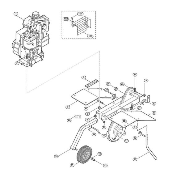 Engine Assembly for VH Tillers